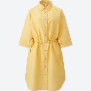 Uniqlo Linen Blend Shirt Dress